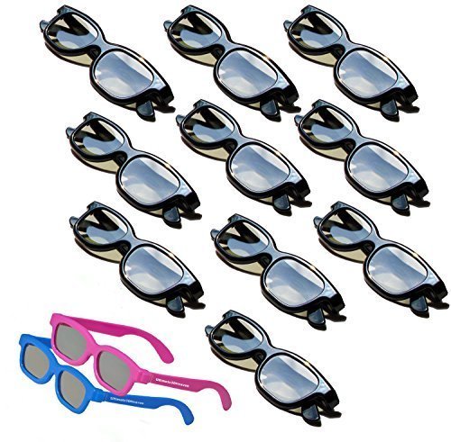 OFFICIAL Adult 3D Glasses Kit for LG 3D Televisions - 10 Pairs PLUS 2 PREMIUM 3DHEAVEN KIDS SIZED PAIRS!