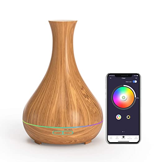 meross Smart Aroma Essential Oil Diffuser, Smart WiFi Ultrasonic Aromatherapy Diffusers 400ml Humidifier, Works with Alexa and Google Home, App Control & Timer, Ultra Quiet for Home Office Room