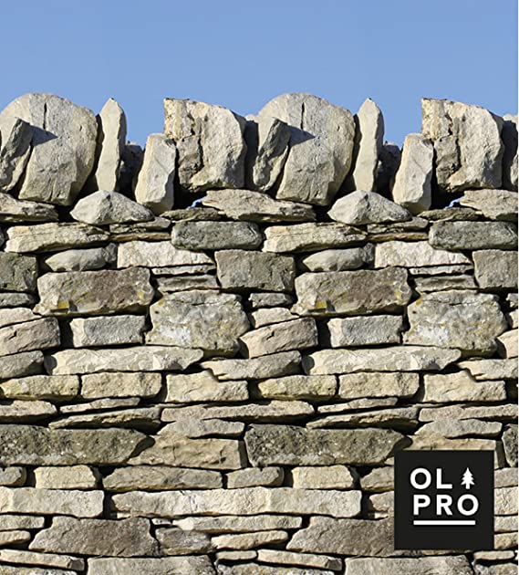 OLPro Unisex's Stone Wall 5 Windbreak (Wooden Poles), Grey, 3.6m