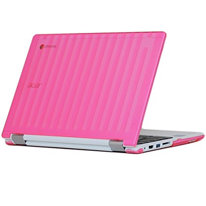 iPearl mCover Hard Shell Case for 11.6" Acer Chromebook R11 CB5-132T / C738T series ( NOT compatible with Acer C720/C730/C740/CB3-111/CB3-131 series ) Convertible Laptop (Pink)