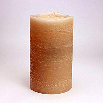 Aquaflame Fountain Candle - 8.5 Inch Sand Scallop Wax Candle - Timer