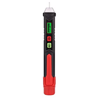 Voltage Tester/Non-Contact Voltage Tester with Dual Range AC 12V-1000V/48V-1000V, Live/Null Wire Tester, Electrical Tester by HABOTEST, Buzzer Alarm, Wire Breakpoint Finder-HT90 (HT100 Red)