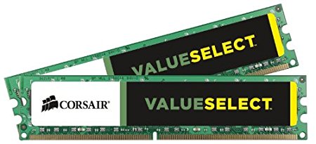 Corsair CMV8GX3M2A1333C9 Value Select 8 GB (2 x 4 GB) DDR3 1333 MHz CL9 Mainstream Desktop Memory Kit