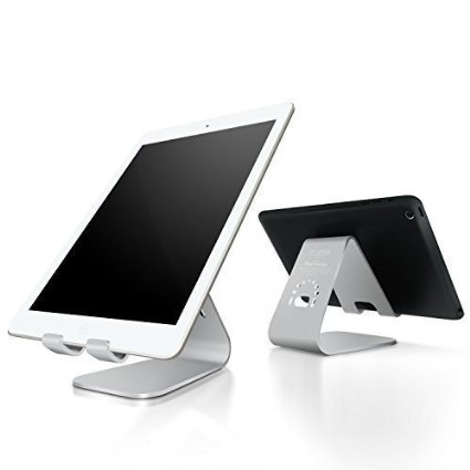 iPad Stand Spinido TI-APEX Series Magnesium-aluminium Alloy Tablet iPad Stand With All iPad and Samsung Galaxy Tab Silver