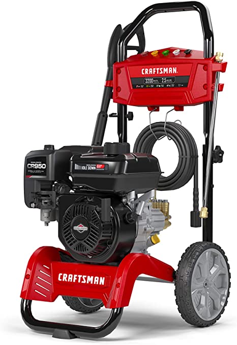 Craftsman 3200 MAX PSI at 2.1 MAX GPM Gas Pressure Washer with Hose, Wand, and Spray Nozzles