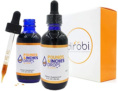 Pounds and Inches Drops Two 2 Ounce Diet Drops Bottles. Contains 2 Weight Loss Drops and Rapid Weight Loss Guide and Weight Tracker