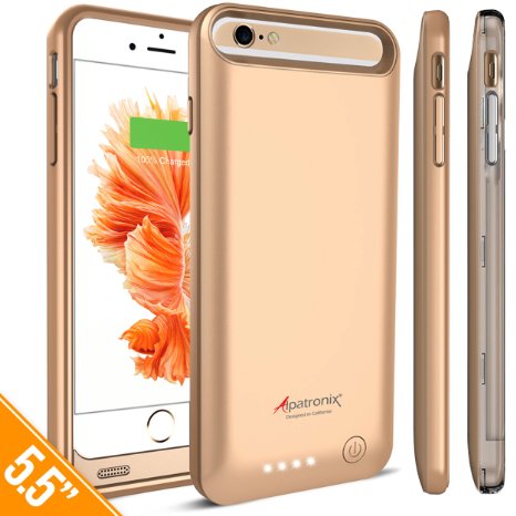 iPhone 6S Plus Battery Case iPhone 6 Plus Battery Case Alpatronix BX140plus MFi Apple Certified 4000mAh External iPhone 6S6 Plus Battery Case Removable Rechargeable Protective iPhone 6S 6 Charging Case Ultra Slim Portable iPhone6 Plus Charger Case  Full Support with iOS 9 and Apple Pay  iPhone6s Plus Extended Battery Case  Lightning Connector Output  Fits colors for iPhone6S Plus for Juice Bank and Power Pack 100 Satisfaction Guaranteed - Gold with 1 Extra Bumper