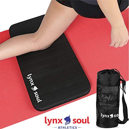 LYNXSOUL Premium Quality Knee and Elbow Mini Mat - Extra Cushion That Complements Your Full-Size Yoga Mat - Ideal for Yoga, Pilates, Planks or Gardening.