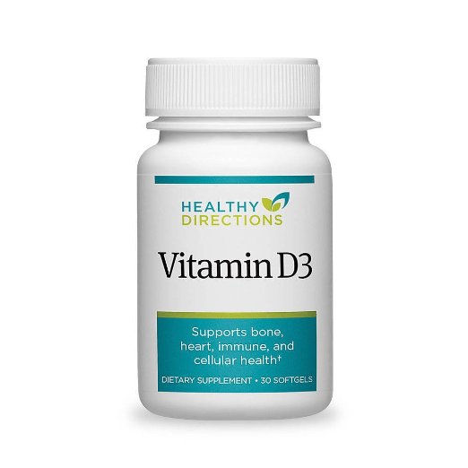 Healthy Directions Vitamin D3, 5000 IU, 30 softgels (30-day supply)
