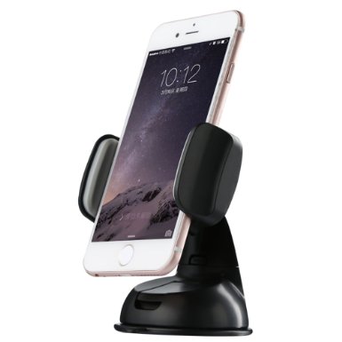 ONSON 360° Swivel Car Mount,Car Dashboard Car Holder Cradle for iPhone 6 6s 6 Plus 6s Plus Samsung Galaxy S7 S6 S5Note5 and More(Black)