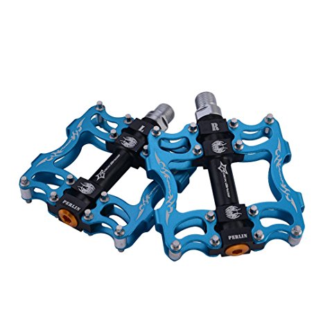 RockBros MTB Mountain Bike Pedals Flat Aluminum Alloy Platform Sealed Bearing Axle 9/16"