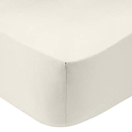 Jersey Knit Twin XL Size Fitted Bottom Sheets, 39" X 80" with 14" Deep Pocket, Ideal for Twin XL Bed Mattress or Split King Adjustable Bed, Hypoallergenic, Cream, Pack of 1
