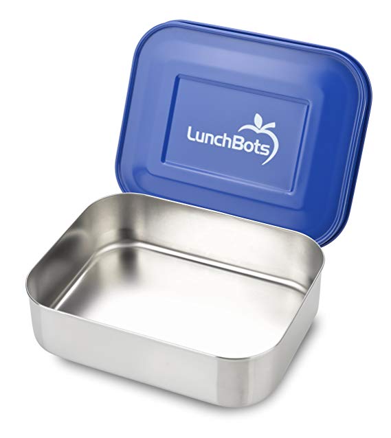 LunchBots Uno Stainless Steel Food Container, Blue