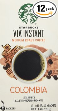 Starbucks VIA® Colombia Coffee, Medium Instant, 1.4 Ounce