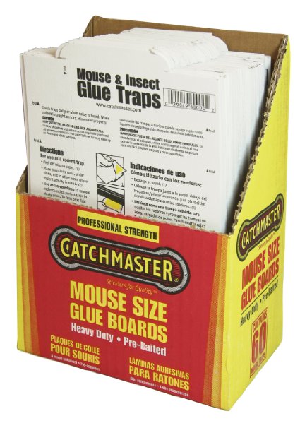 Catchmaster 60m Bulk Packed Mouse Insect and Snake Glue Boards 60-Pack
