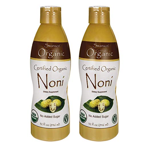 Swanson Certified Organic Noni 32 fl Ounce (1 qt) (946 ml) Liquid (2 Pack)