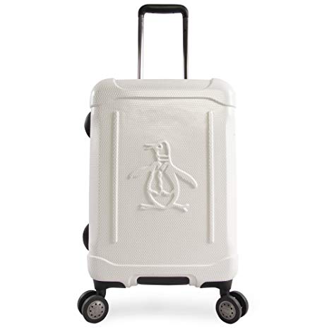 ORIGINAL PENGUIN Clive 21" Hardside Carry-on Spinner Luggage, White