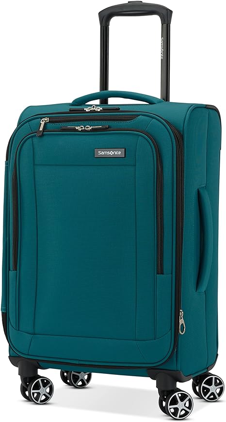 Samsonite Saire LTE Softside Expandable Luggage Wheels, Pine Green, Carry On Spinner