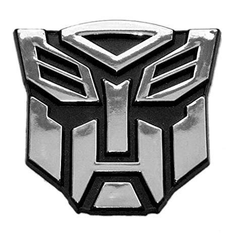 Transformer Autobot Chrome Finish Car Auto Emblem - 2 1/2" Tall