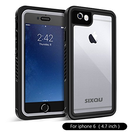 Waterproof case for iPhone 6 6s & Plus, SIXQU Underwater Cover Full Body Protective Dirtproof Shockproof Waterproof Case for iPhone 6/6s and 6/6s Plus