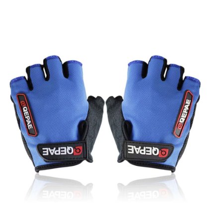QEPAE® Non-Slip Gel Pad Gloves Men's Women's Sportswear Cycling Riding Gloves Breathable Half Finger and Full Finger Gloves
