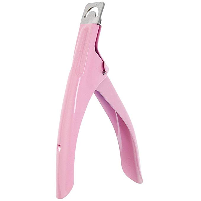 Restly(TM) Acrylic False Nail Tip Clipper Cutter Pink