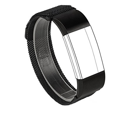 Wearlizer Milanese Loop Replacement Metal bands - Fitness Wristband for Fitbit Charge 2