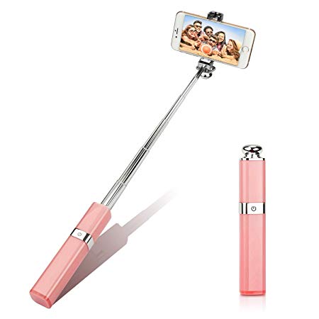 Selfie Sticks, ProCIV Cute Fashion Portable Extendable Monopod Selfie Sticks Tripod (Pink)