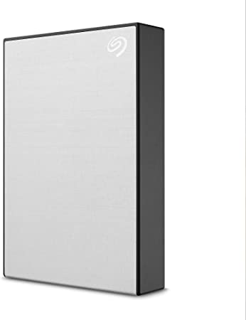 Seagate One Touch, Portable External Hard Drive, 5TB, PC Notebook & Mac USB 3.0, Light Blue, 1 yr MylioCreate, 4 mo Adobe Creative Cloud Photography and Two-yr Rescue Services (STKC5000401) , Silver