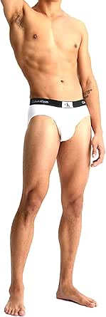 Calvin Klein Hombre Pack de 3 Calzoncillos Hip Briefs Algodón con Stretch