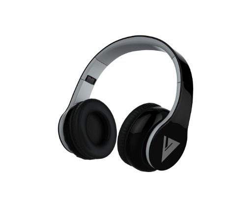 Vomercy Over-Ear Bluetooth Wireless Adjustable Headband Foldable Hi-fi Soft Noise Isolation Stereo Headphone Black