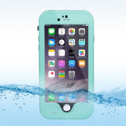 FAVOLCANO Waterproof Hard Case with Viewing Kickstand for 4.7" iPhone 6 6S