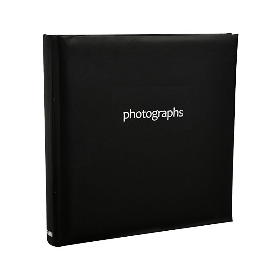 Photo Album Slip In Case Book-bound Memo Album for 200 photos 6'' x 4''/ 10x15 cm By Arpan (Black)