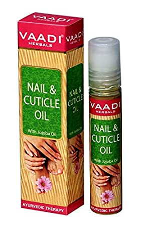 Nail and Cuticle Oil with Jojoba Oil, Replenishing Oil, Heals Redness and Pain Quickly, Excellent Moisturizer, Strengthens Thin and Weak Nails, Value Pack of 3 X 10ml - Vaadi Herbals