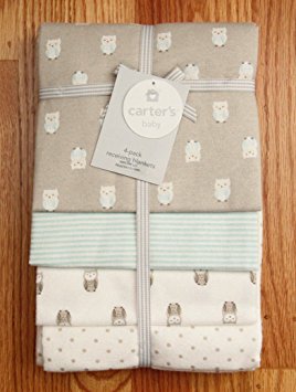 Carter's Receiving Blanket, Hoot Owl, 4 Count