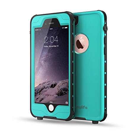 iPhone 6 Waterproof Case, Easylife IP68 Certified Extreme Sturdy Waterproof Shockproof Fully Sealed Case Cover Perfectly Fit iPhone 6S (4.7inch) (Blue)