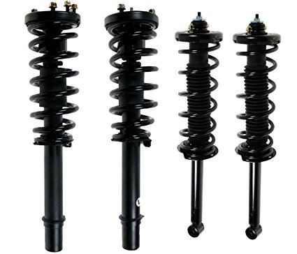 DTA 70092 Full Set 4 Complete Strut Assemblies With Springs and Mounts Ready to Install OE Replacement 4-pc Set Fits 2003-2007 Honda Accord 2.4L