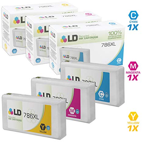 LD Remanufactured Ink Cartridge Replacements for Epson 786XL High Yield (Cyan, Magenta, Yellow, 3-Pack)