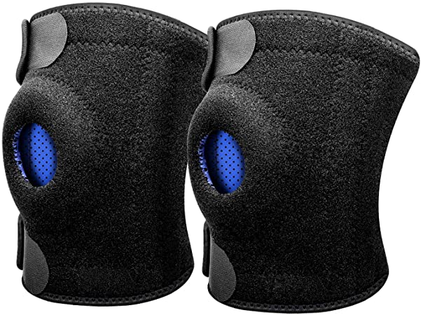 MoKo Knee Brace Support, Knee Compression Sleeve Adjustable Knee Pad Patella Gel Pads with Spring Side Stabilizers for Dance Arthritis, Joint Pain Relief, Injury Recovery, Fit Men Women Youth