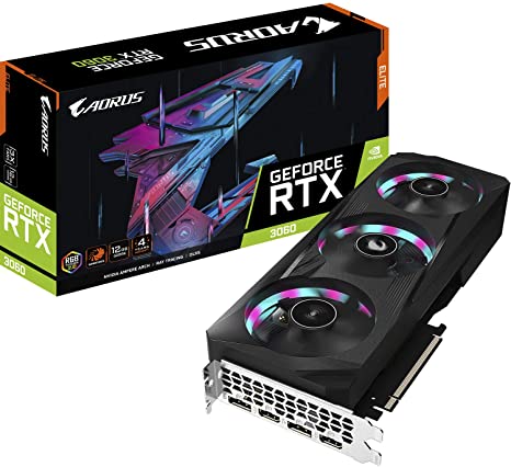 Gigabyte AORUS GeForce RTX 3060 ELITE 12GB V2 LHR Graphics Card