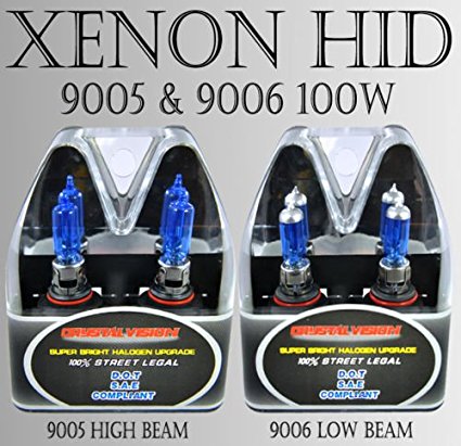 9005 9006 100W Combo Package M-BOX Hi/Lo Beam XENON HID Bulbs Super White