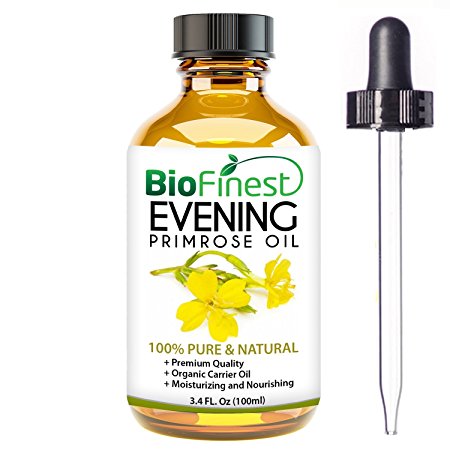 Biofinest Evening Primrose Organic Oil - 100% Pure Cold-Pressed - Premium Quality - Best Moisturizer - Rich in Omega-3 - Nourish Skin/Hair/Skin - Ease PMS Pain - FREE E-Book and Dropper (100ml)