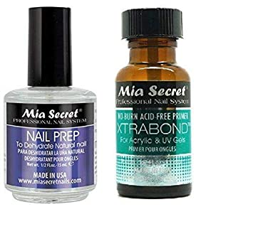 Mia Secret Professional Nail Prep pH Balance Dehydrator & XtraBond Acid-Free Primer 0.5 oz