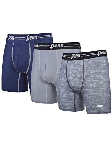 PENN Mens Performance Boxer Briefs - 3 Pack Tag Free Breathable Underwear S-XXL