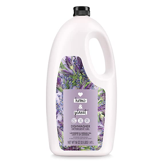 Love Home and Planet Dishwasher Detergent, Gel Lavender & Argan Oil, 56 oz