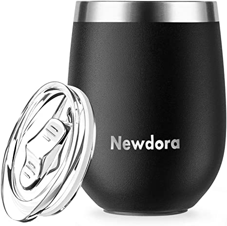 Newdora Coffee Cup Reusable Travel Mug Double Wall Vacuum Insulation Mug with Spill Proof Lid for Coffee Tea Cocktail Milk and Tea 13oz/360ml