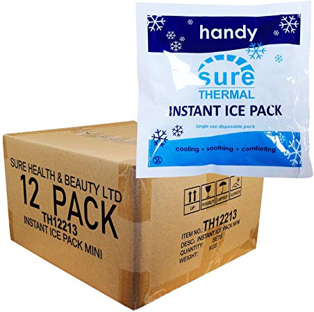 12 Pack - CMS Medical Injury Soothing Instant Freeze Mini Disposable Ice Packs