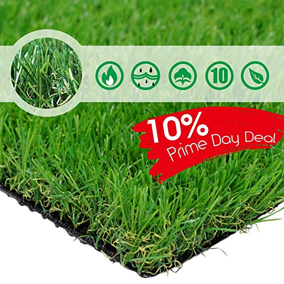 PET GROW Realistic Artificial Grass Rug - Indoor Outdoor Garden Lawn Landscape Synthetic Turf Mat 28 in x40 in (8 Square FT) - Thick Fake Grass Rug