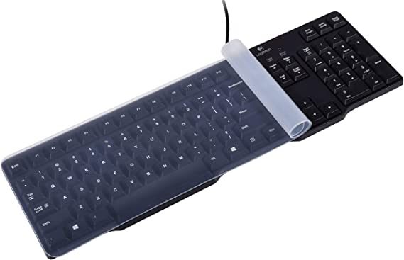 Universal Clear Waterproof Anti-Dust Silicone Keyboard Protector Cover Skin for Standard Size PC Computer Desktop Keyboards (Size: 17.52" x 5.51")