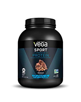 Vega Sport Protein Powder Mocha (45 Servings, 4lb 3.9oz) -  Plant Based Vegan Protein Powder, BCAAs, Amino Acids, Tart Cherry, Non Dairy, Gluten Free, Non GMO (Packaging May Vary)